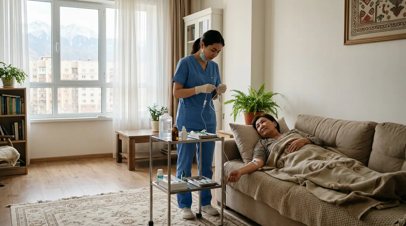 Чесночная капельница на дому в Алматы