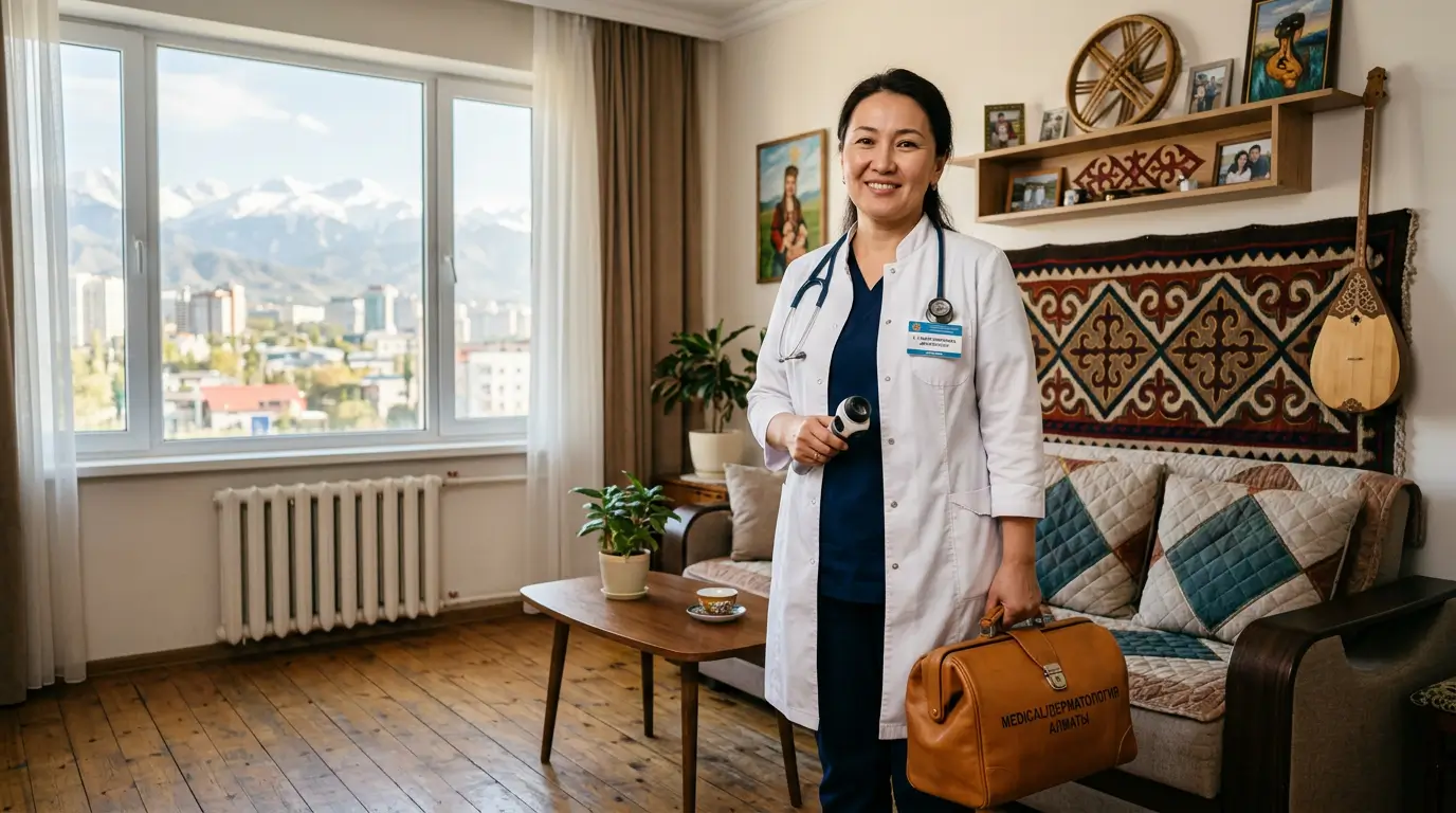 Дерматолог на дом в Алматы — прибытие с оборудованием за 60 минут