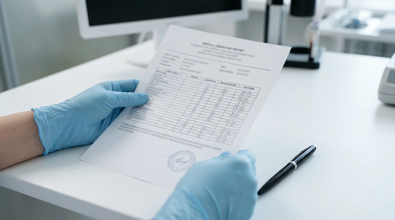 Официальный бланк результата анализов Umed