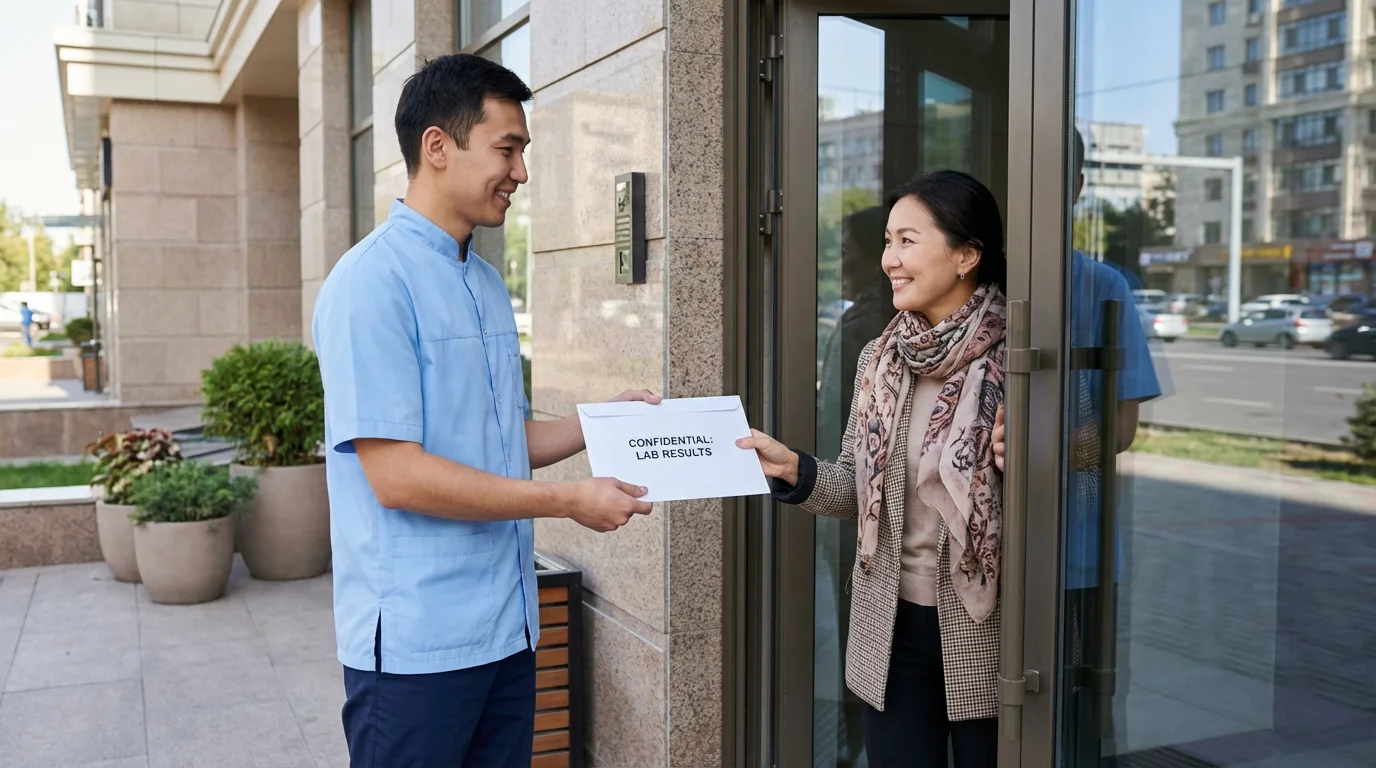 Курьерская доставка результатов анализов в Алматы