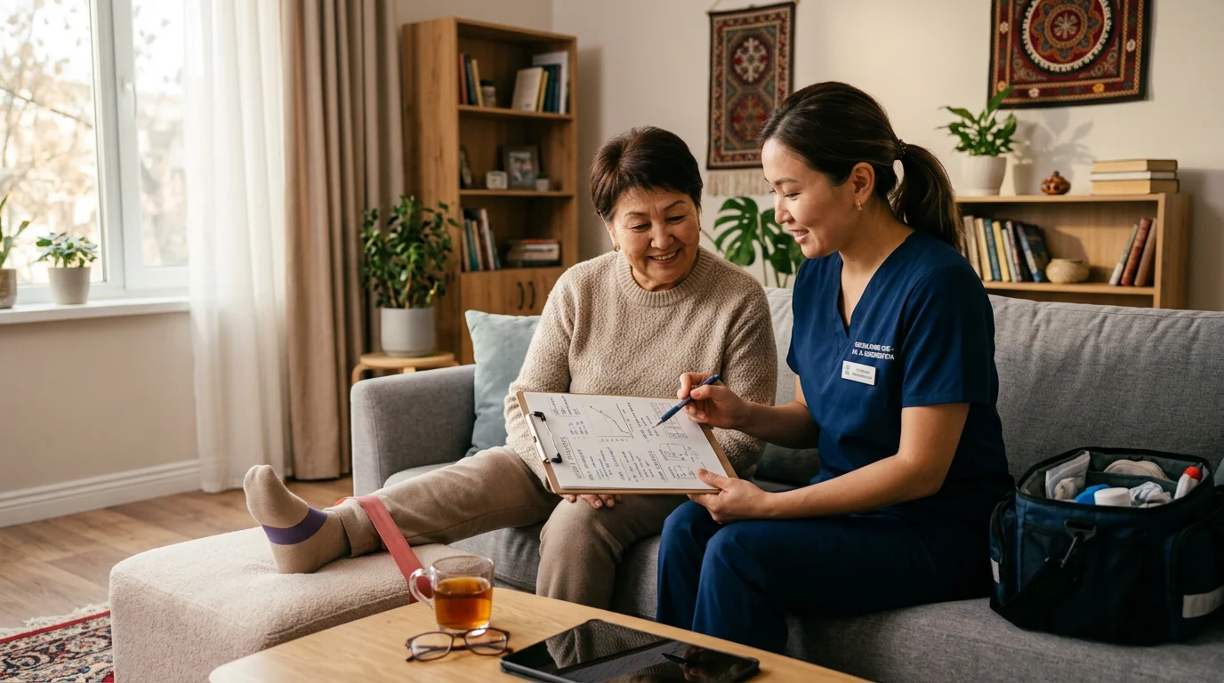 Специалист ЛФК и пациент