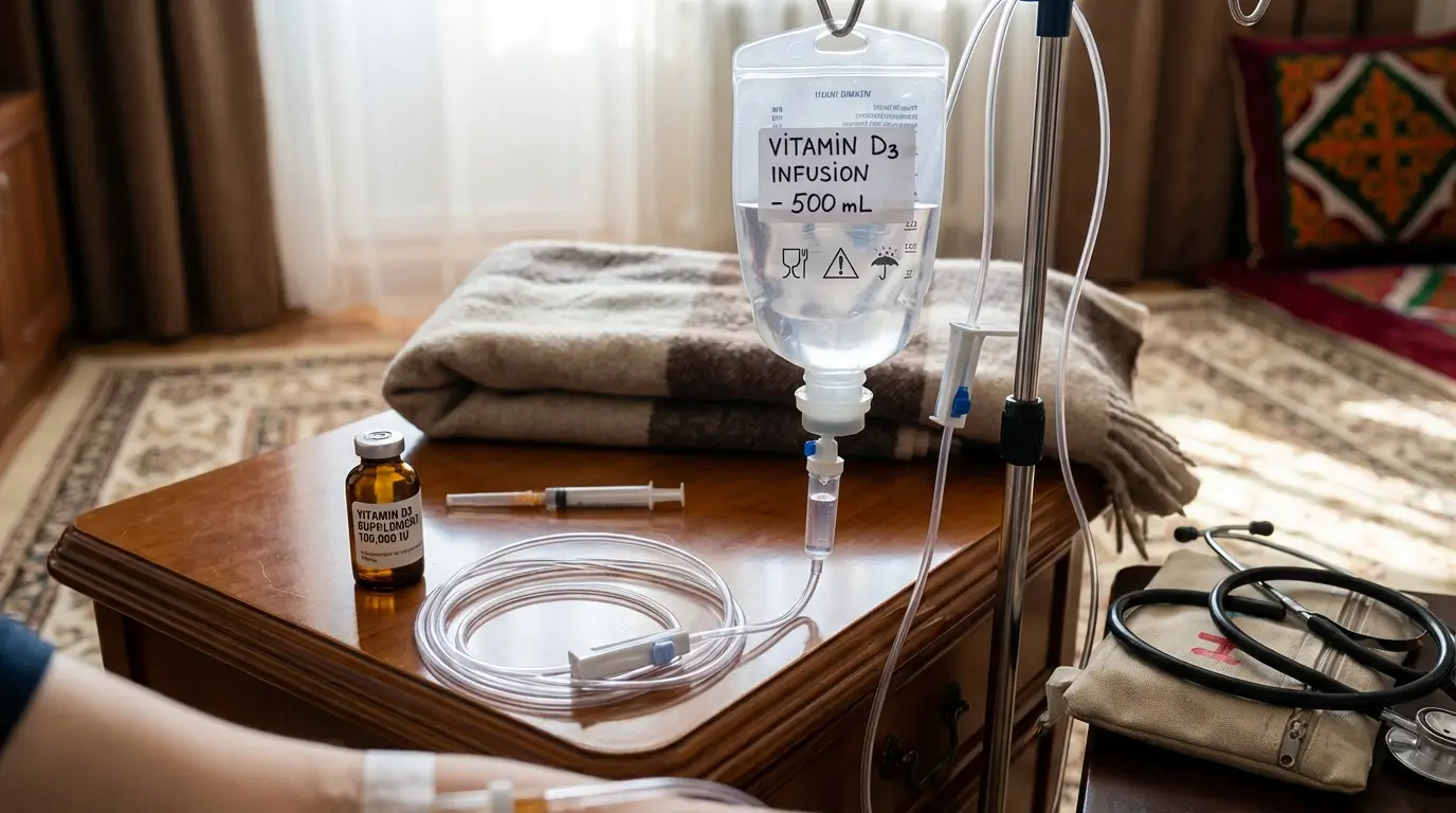 Капельница с витамином Д на дому в Алматы